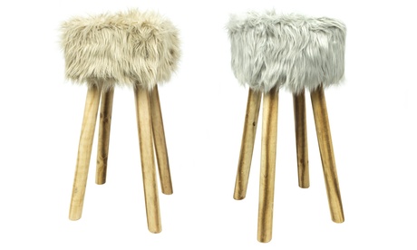 Sgabello Alto in pelliccia disponibile in 2 colori
