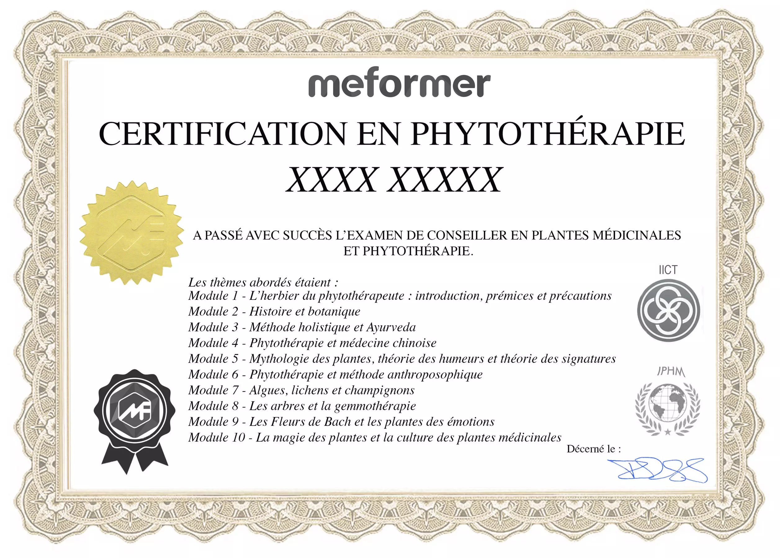 Formation conseiller en plantes médicinales et phytothérapie avec Meformer - Second Medium