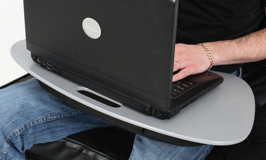 Image 1: Laptop Tray with a Padded Rest