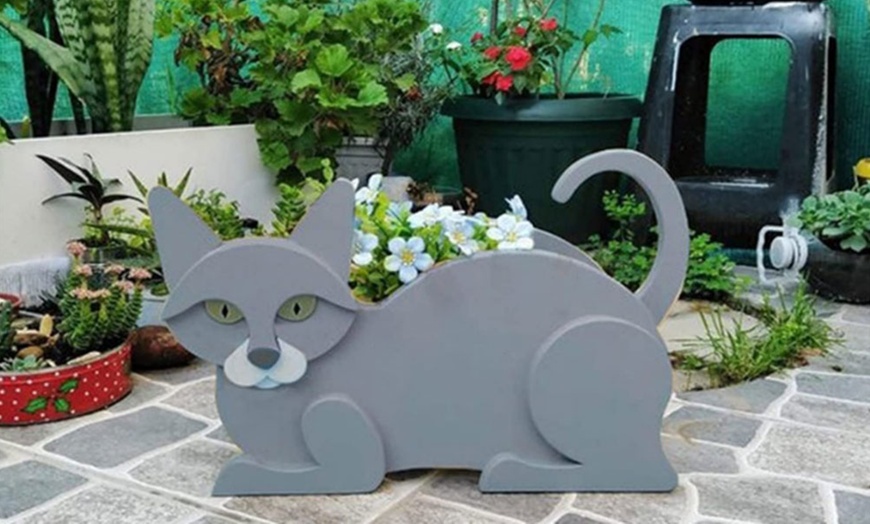 Image 5: Cat-Shaped Flower Pot Planter