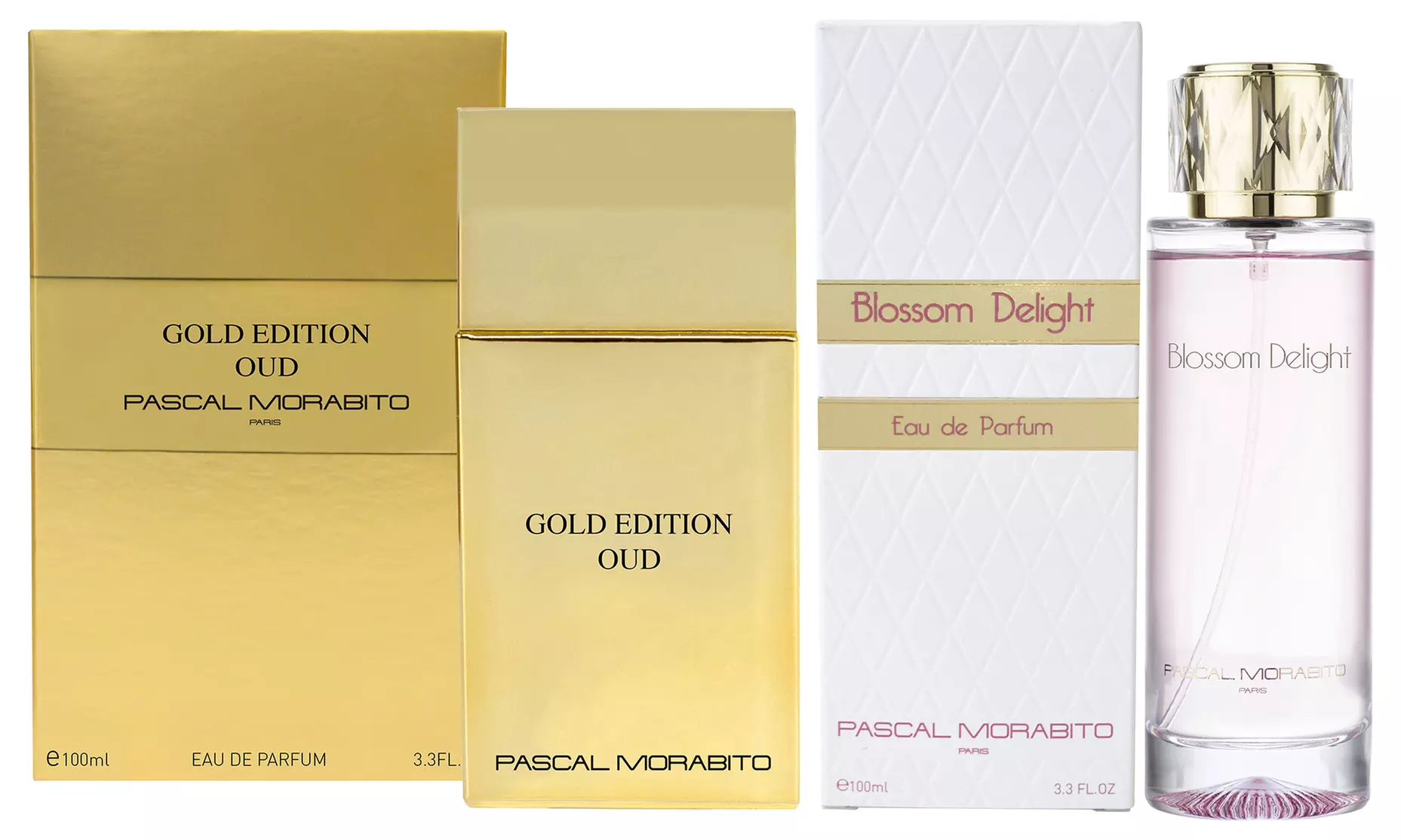 1 ou 2 eaux de parfums homme/femme Blossom Delight et Gold Oud Pascal Morabito 100 ml - Primary Image