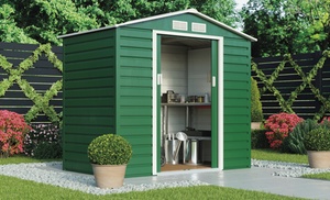 Apex Roof Garden Metal Shed with Optional Foundation Kit