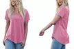 Reflection Heathered Loose Cut Casual Short Sleeve Top. Plus Sizes Available. - Second Medium