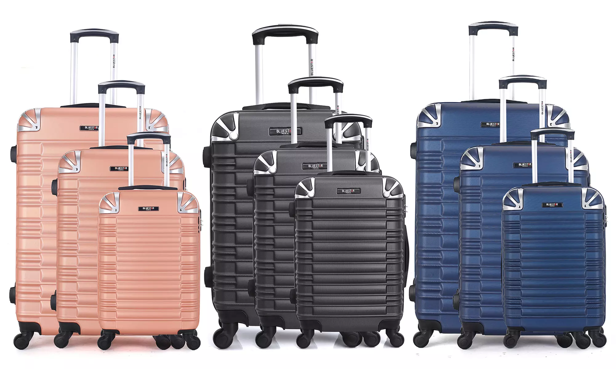 Set de 3 vallises BlueStar, coloris au choix - Primary Image