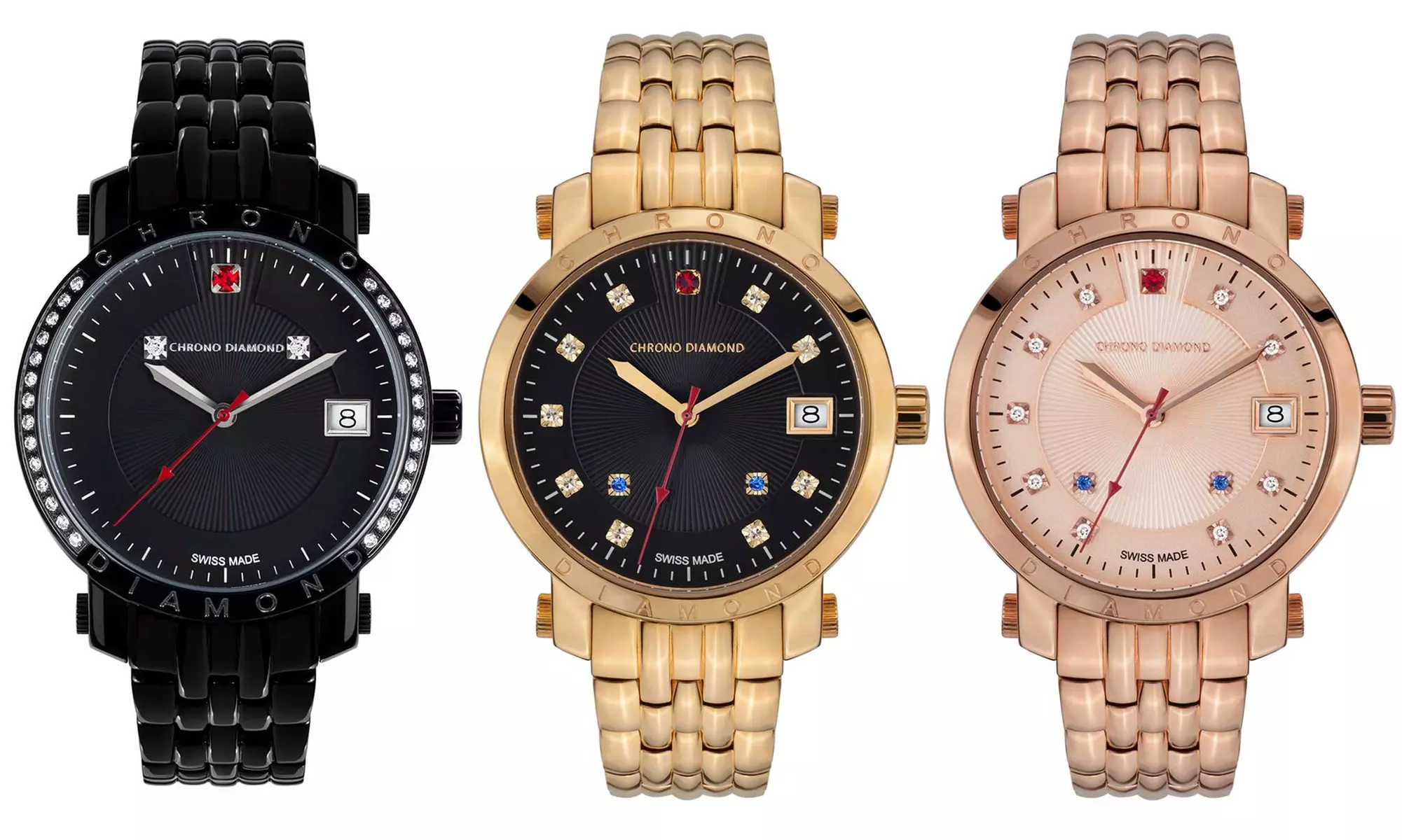 Montre suisse pour femmes avec diamants de la marque Chrono Diamond Nesta - Primary Image