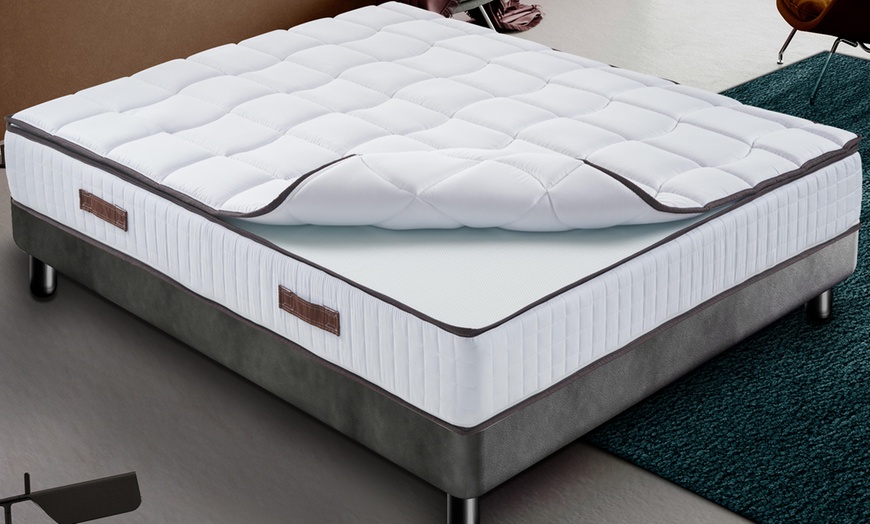 Image 2: Matras met orthopedische memoryfoam-topper en afneembare hoes