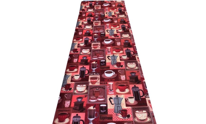 Image 2: Coffee-Themed Kitchen Rug