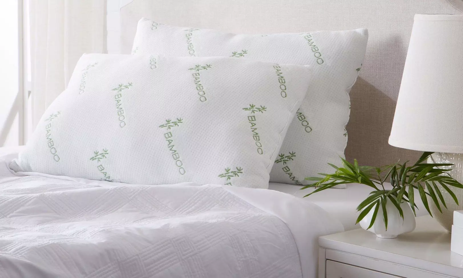 Bamboo Hypoallergenic Memory-Foam Pillows (2- or 4-Pack) - Primary Image