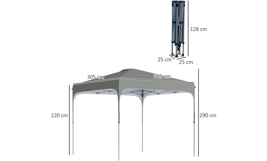 Image 25: Outsunny Portable Pop-Up Gazebo