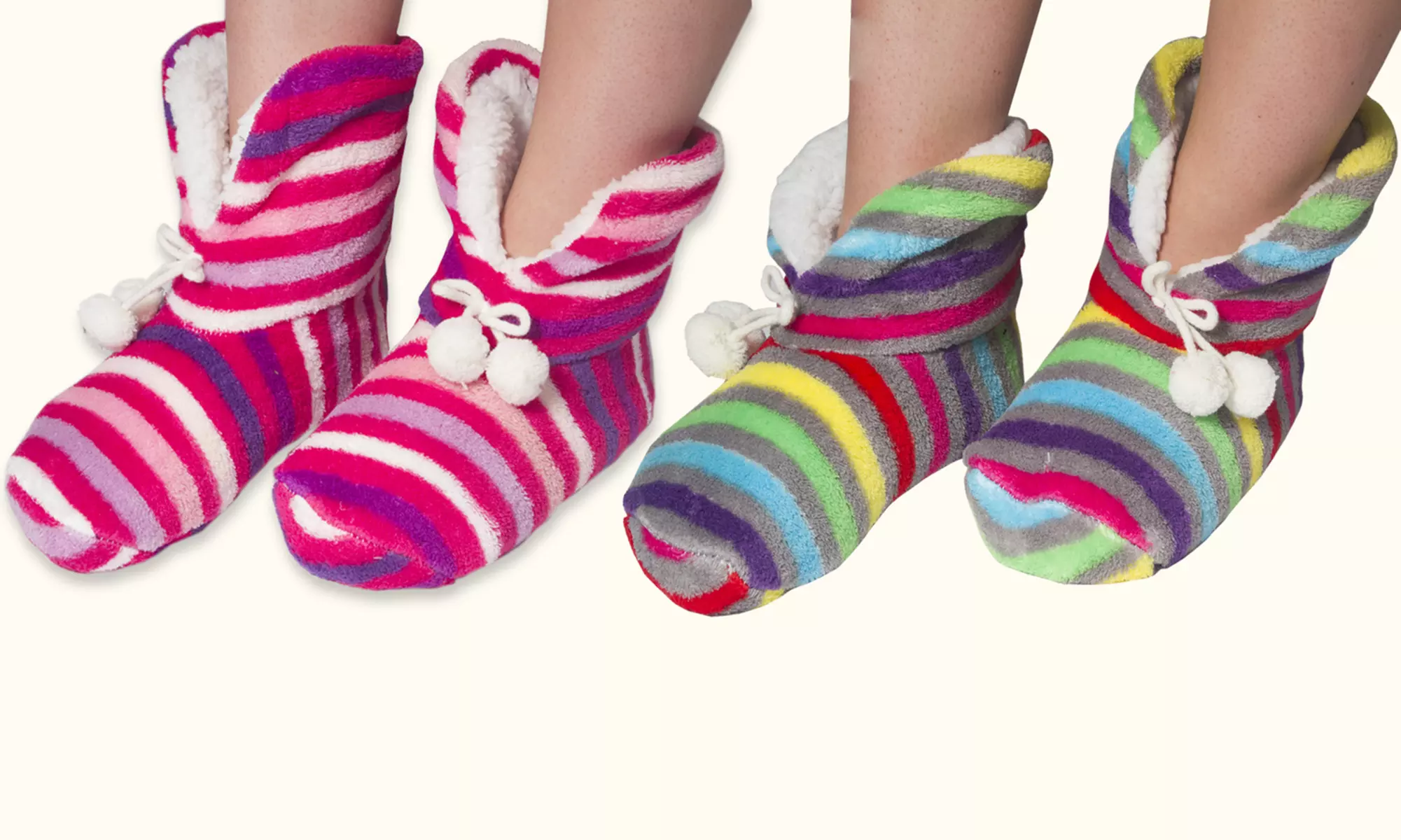 Women's High-Cuff Slipper Bootie Socks (2-Pack) - Primary Image