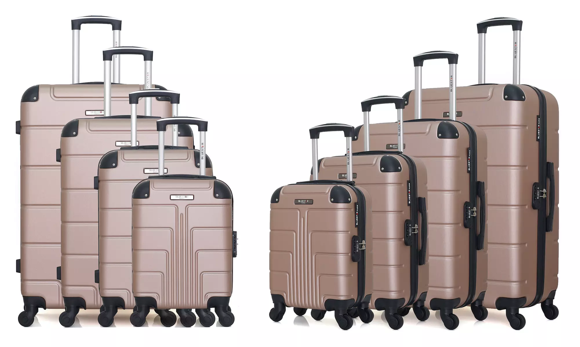 Lot de 4 valises rigides "Ottawa-M", coloris au choix, livraison offerte - Second Medium