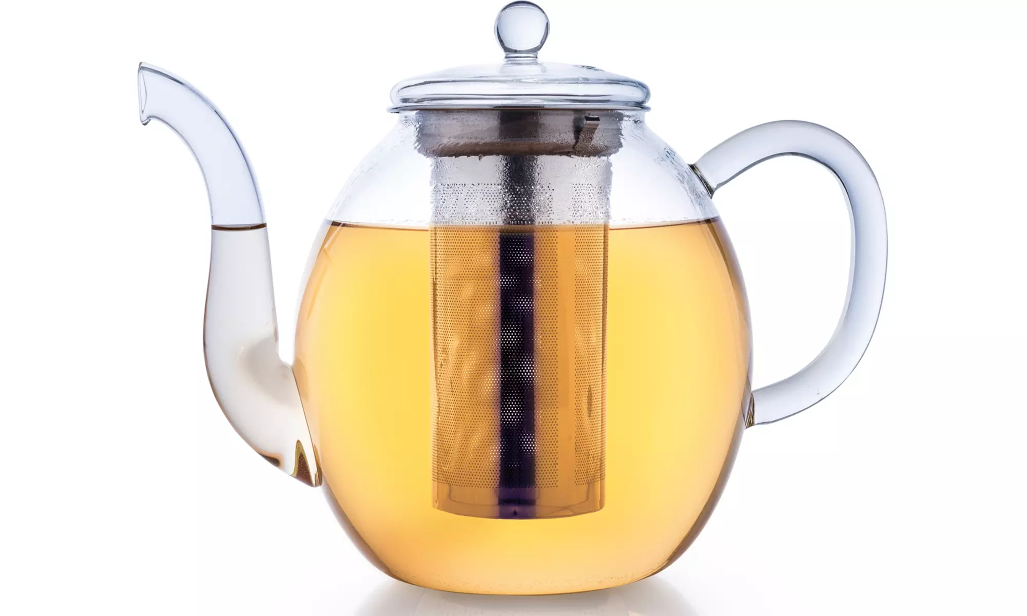 Glazen theepot met theefilter van het merk Creano