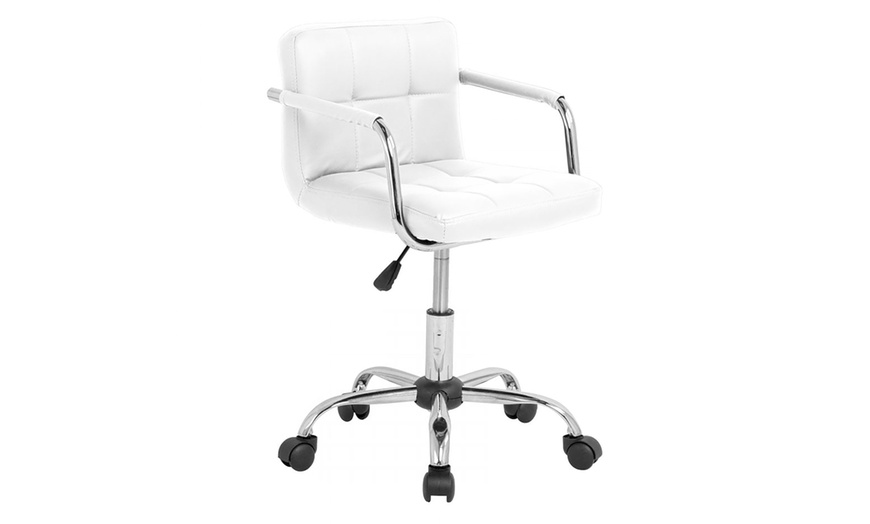 Image 6: Neo Cushioned Office Chair with Chrome Legs