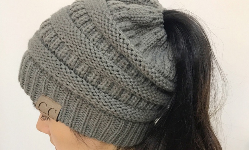 Image 2: Pony Tail Beanie
