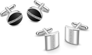 Philip Jones Cufflinks with Crystals from Swarovski®