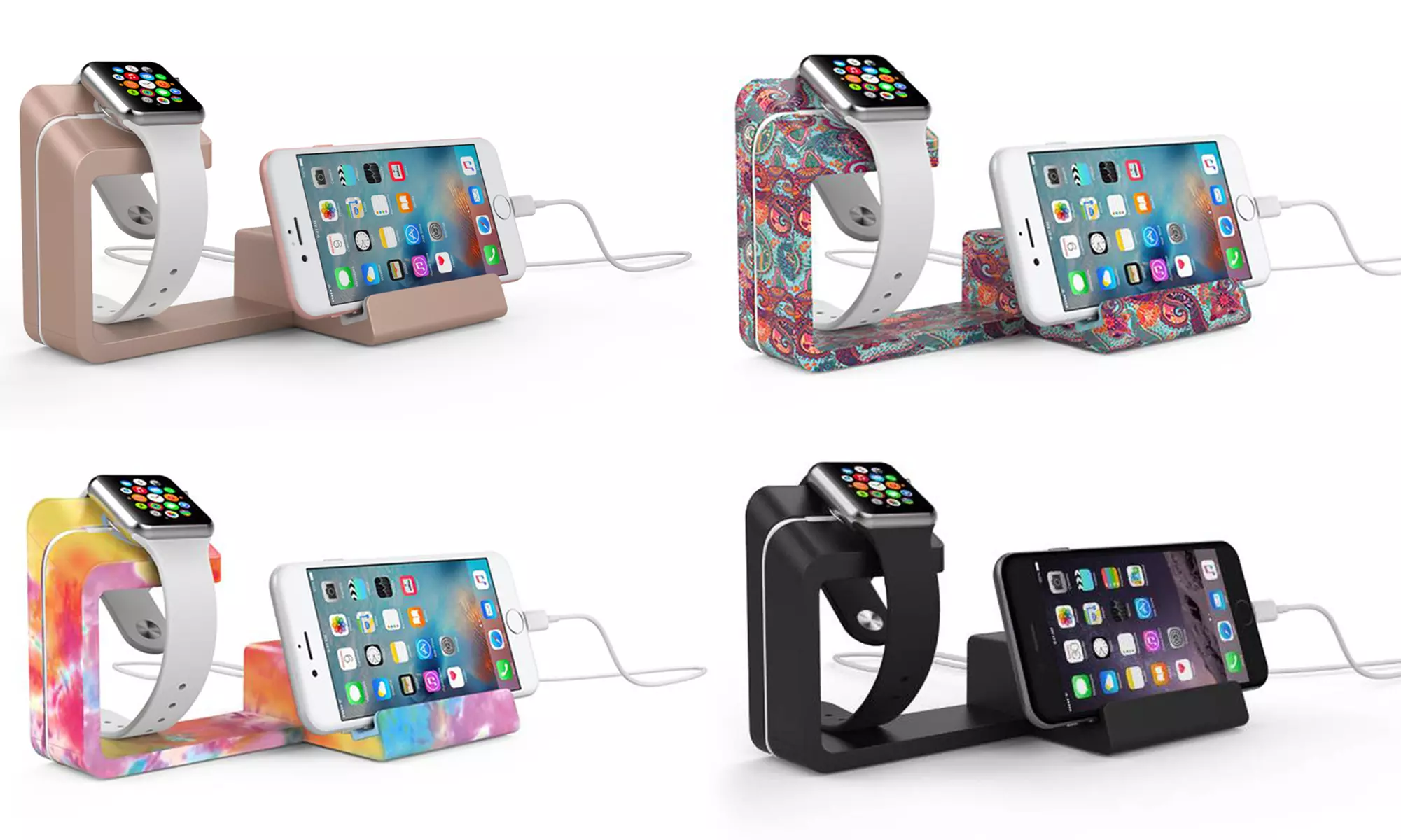 Tech Elements Dual Charging Stand for Apple Watch and Smartphones (1- or 2-Pack) - Primary Image