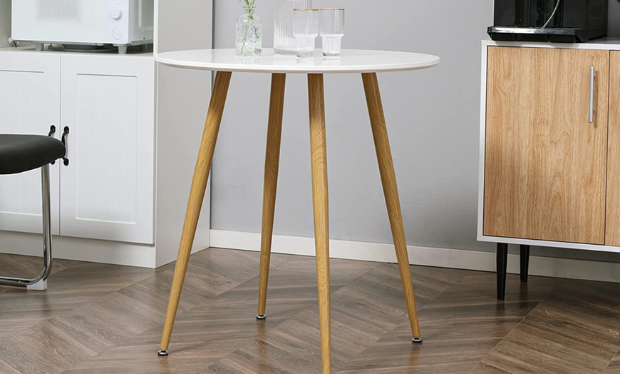 Image 9: Homcom Scandanavian-Style Dining Table