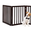 Image 3: Petmaker Freestanding Pet Gate with 4 Wooden Folding Panels
