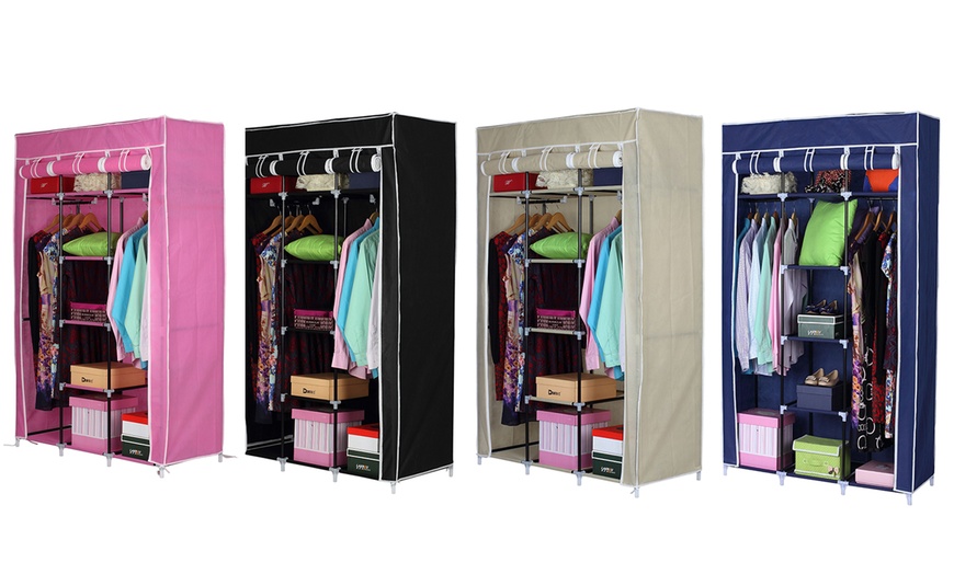 Image 20: Corner Canvas Wardrobe