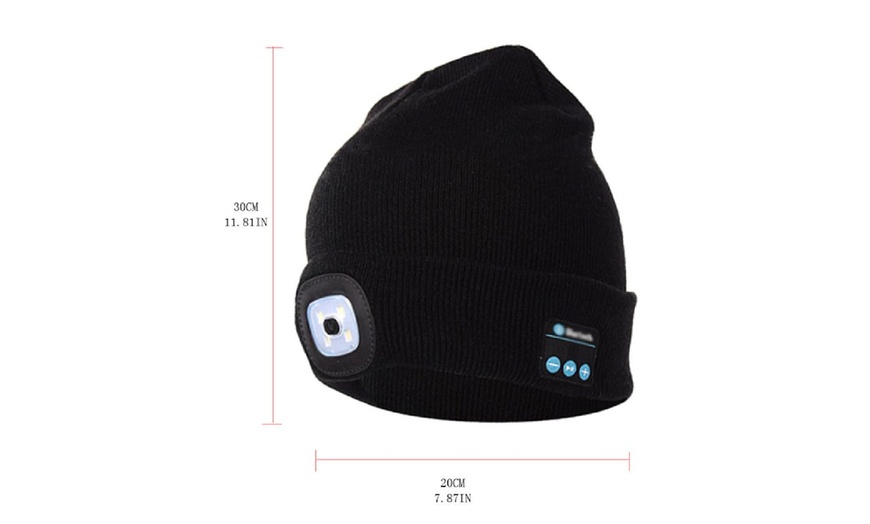 Image 3: One or Two Bluetooth Beanie Hats with LED Light