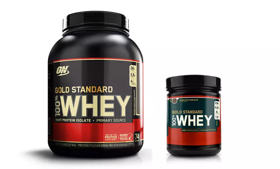 5lb. Tub of Optimum Nutrition Gold Standard 100% Whey-Protein Isolate Workout Supplement with Free 1lb. Tub - Primary Image