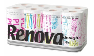 Eight-Pack of Renova Two-Ply Kitchen Paper Towels