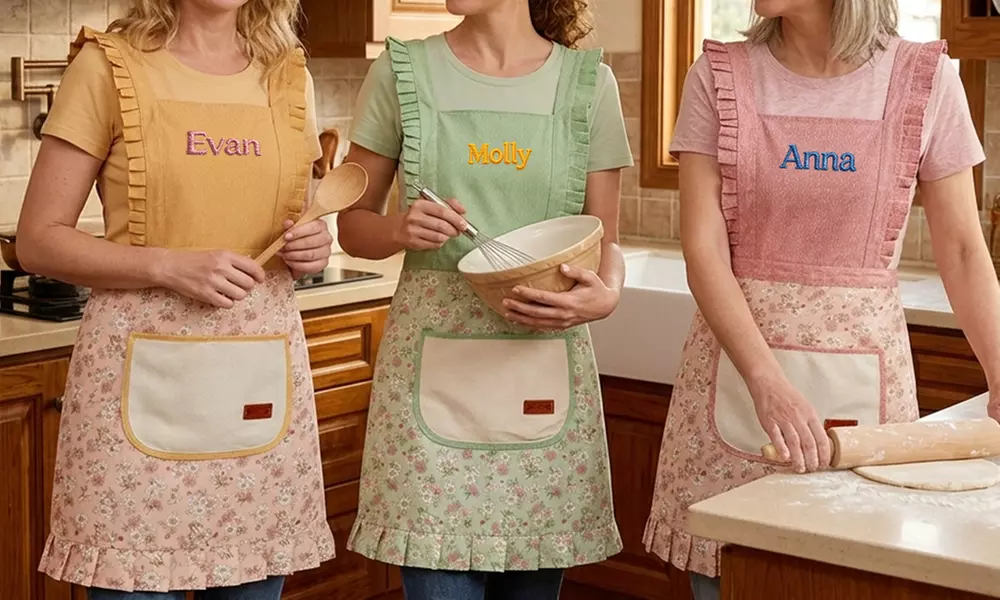 Custom Mother’s Day Apron – Personalized Name, Perfect Gift for Mom