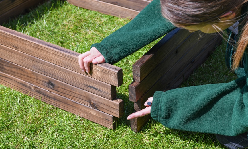 Image 2: Up to Two Wooden Raised Garden Beds