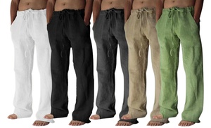 Men's Loose Fit Casual Straight Leg Trousers