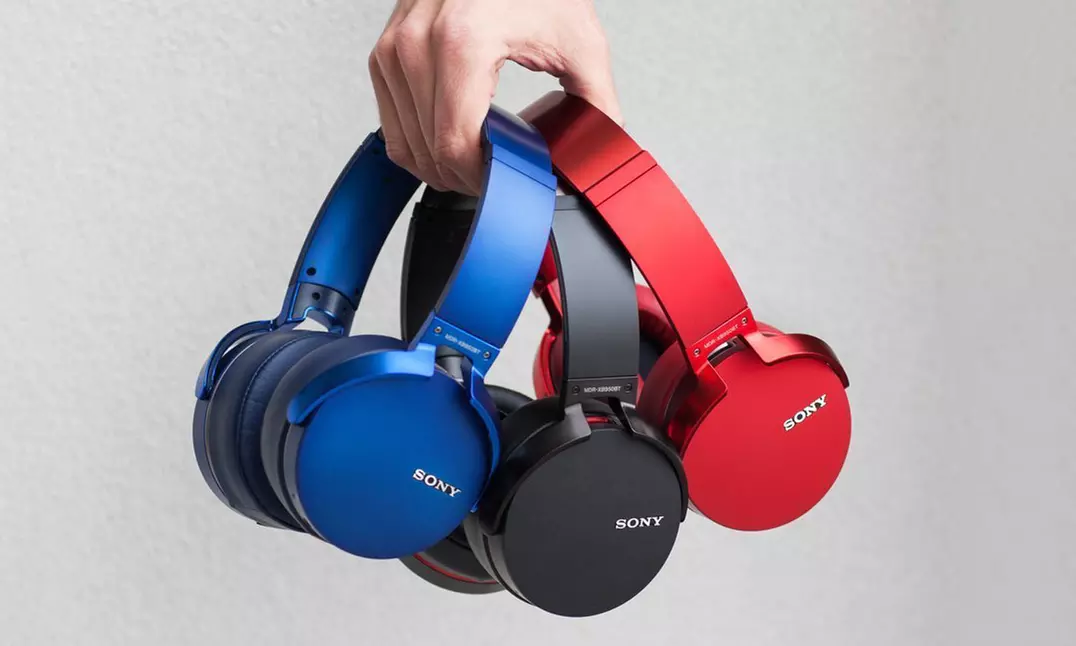 Sony MDRXB950BT/B Extra Bass Bluetooth Headphones top (Blue)