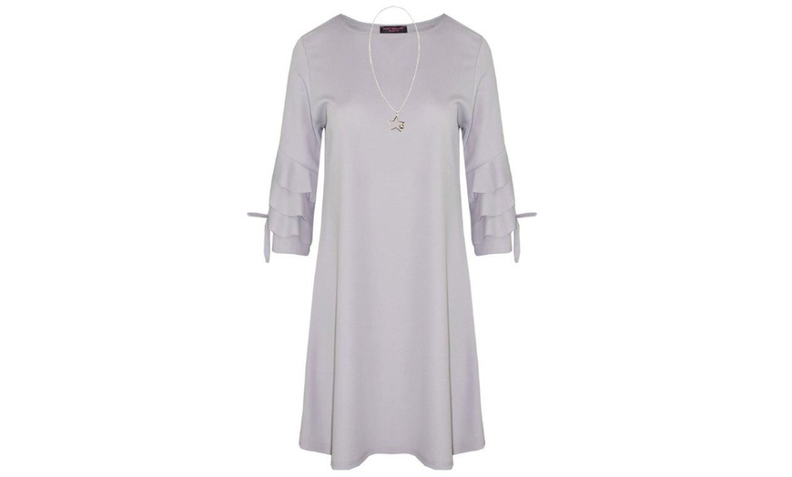 Image 13: Kurt Muller Ruffle-Sleeved Dress