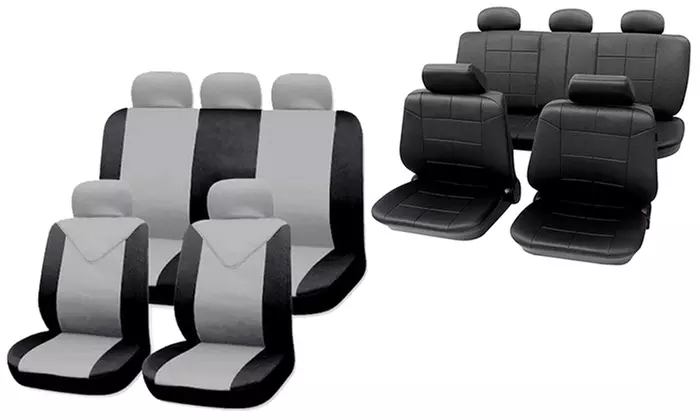 Universal Auto-Sitzbezüge in Leder-Optik oder einfarbig - Primary Image