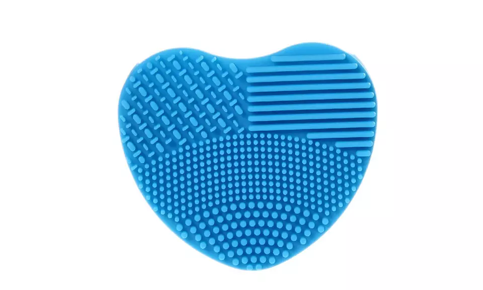 Heart-Shaped Silicone Cosmetic-Brush Cleaner Board - Second Medium