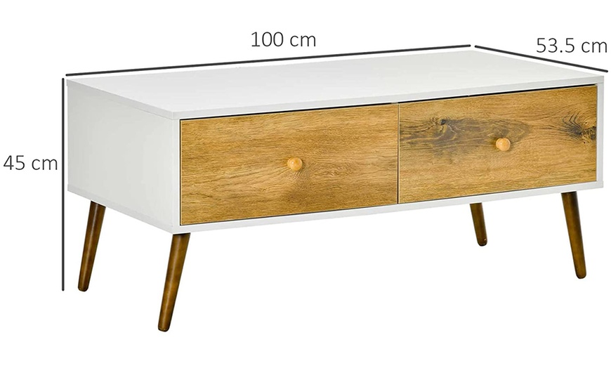 Image 5: HomCom Coffee Table