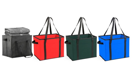 1 o 2 borse organizer pieghevoli, con maniglie laterali e tasca frontale