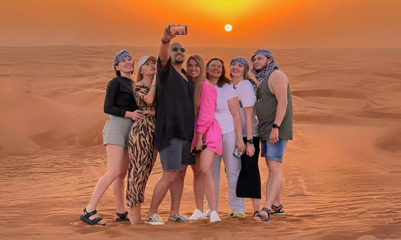Abu Dhabi Desert Safari w/ Central/Home or Hotel Pickup, Dinner & More