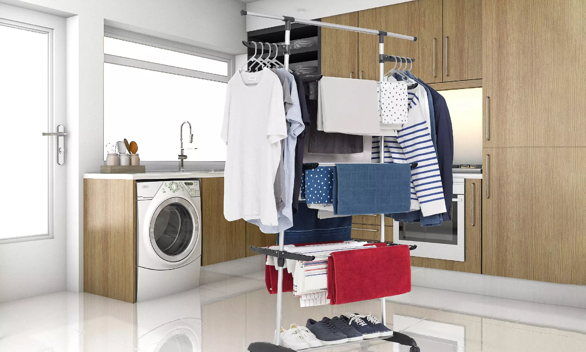 Multifunctionele droogrek