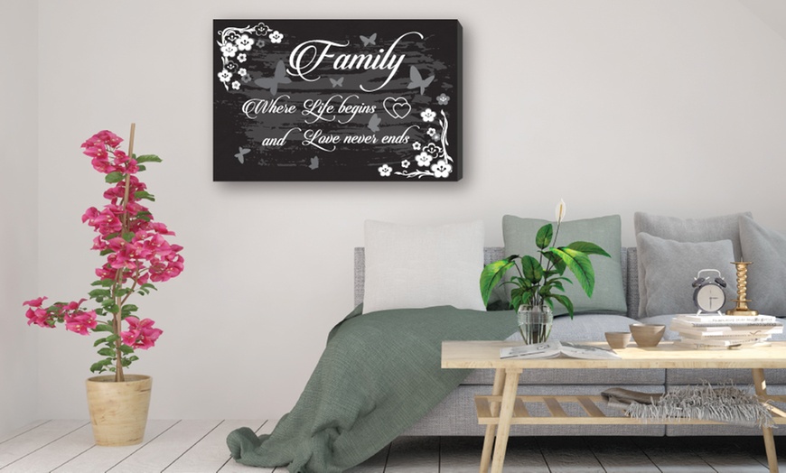 Image 3: Family Quote Canvas - 8 Designs