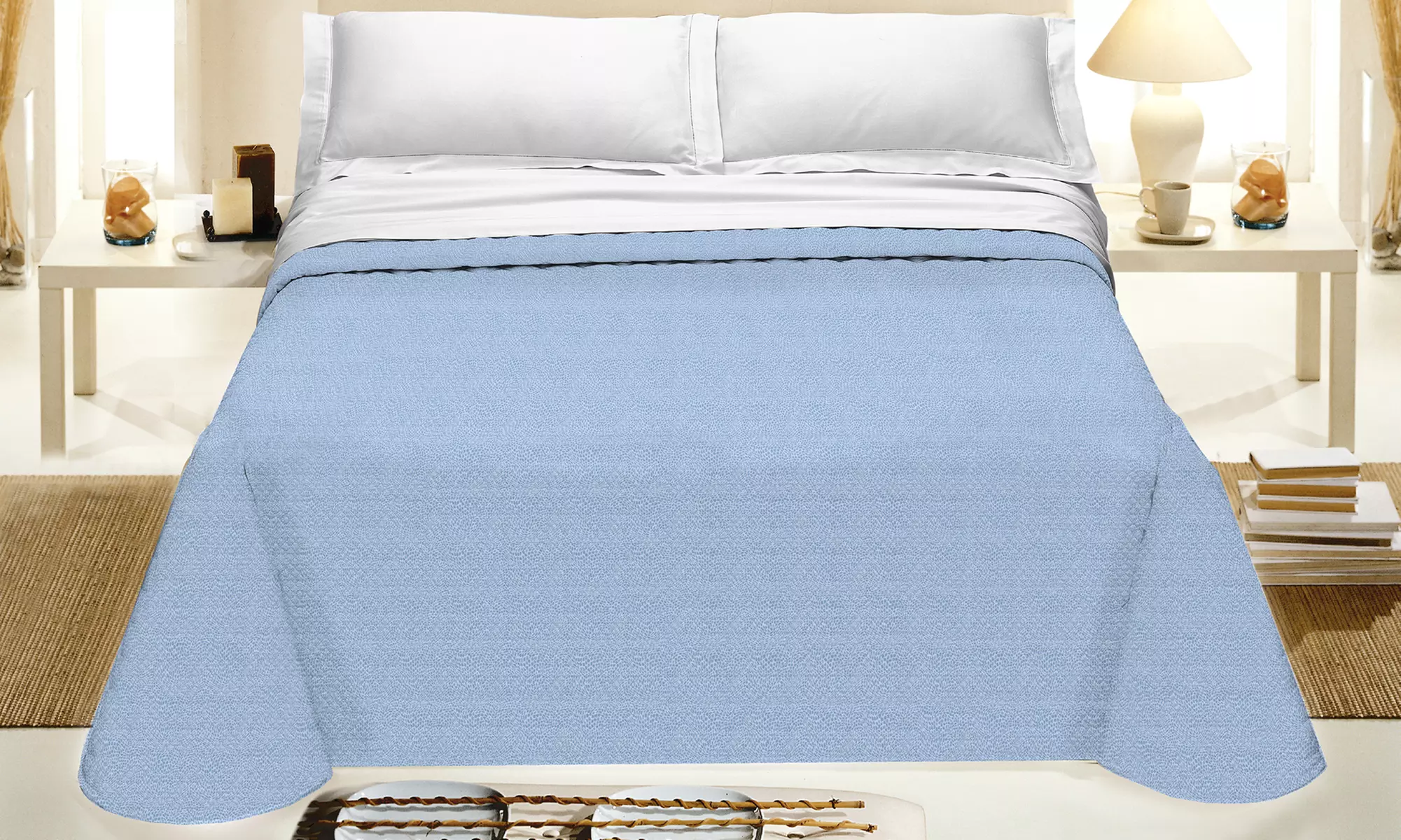 Copriletto in tessuto piquet Co. Ingros. Tex.