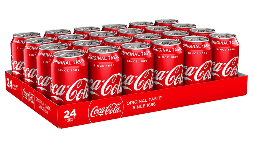 Image 3: 24 Cans of Coca-Cola Original, Zero Sugar or Diet 330ml