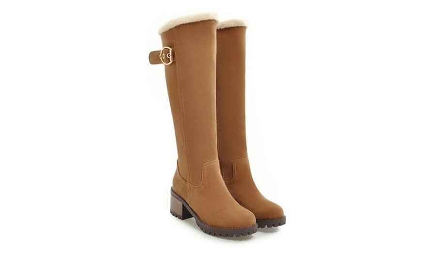 Image 9: Women's Knee High Snow Boots