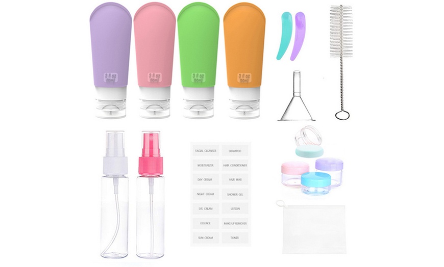 Image 1: 16-Piece Travel Bottles Set for Toiletries