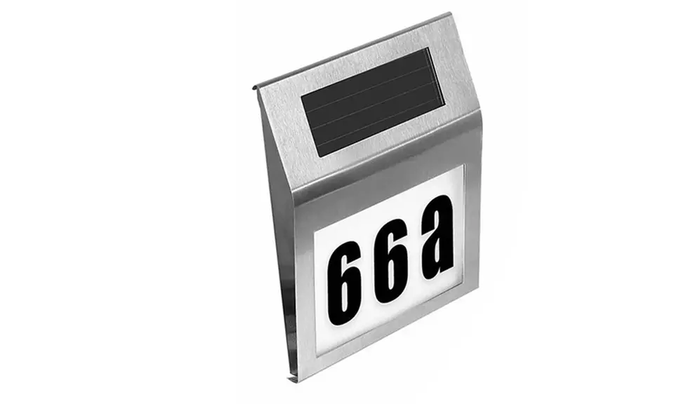 Solar-Powered Led House Door Number