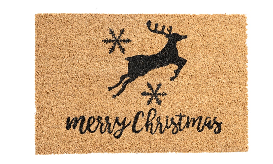 Image 2: Nicola Spring Christmas Coir Door Mats
