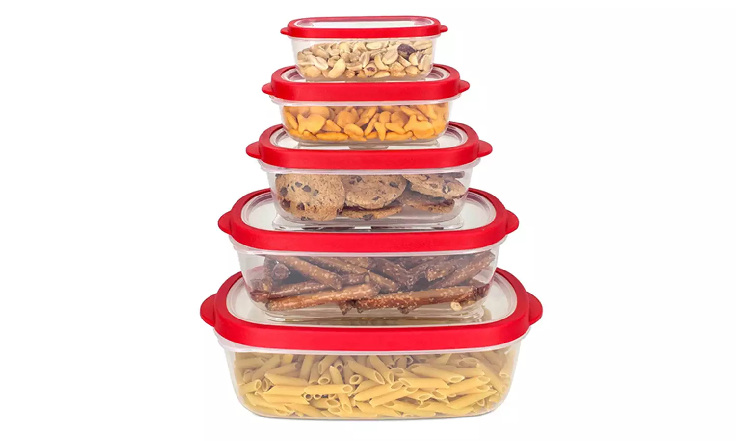 Nesting Food Storage Container Set with Airtight Lids (10- or 14-Piece) - Second Medium