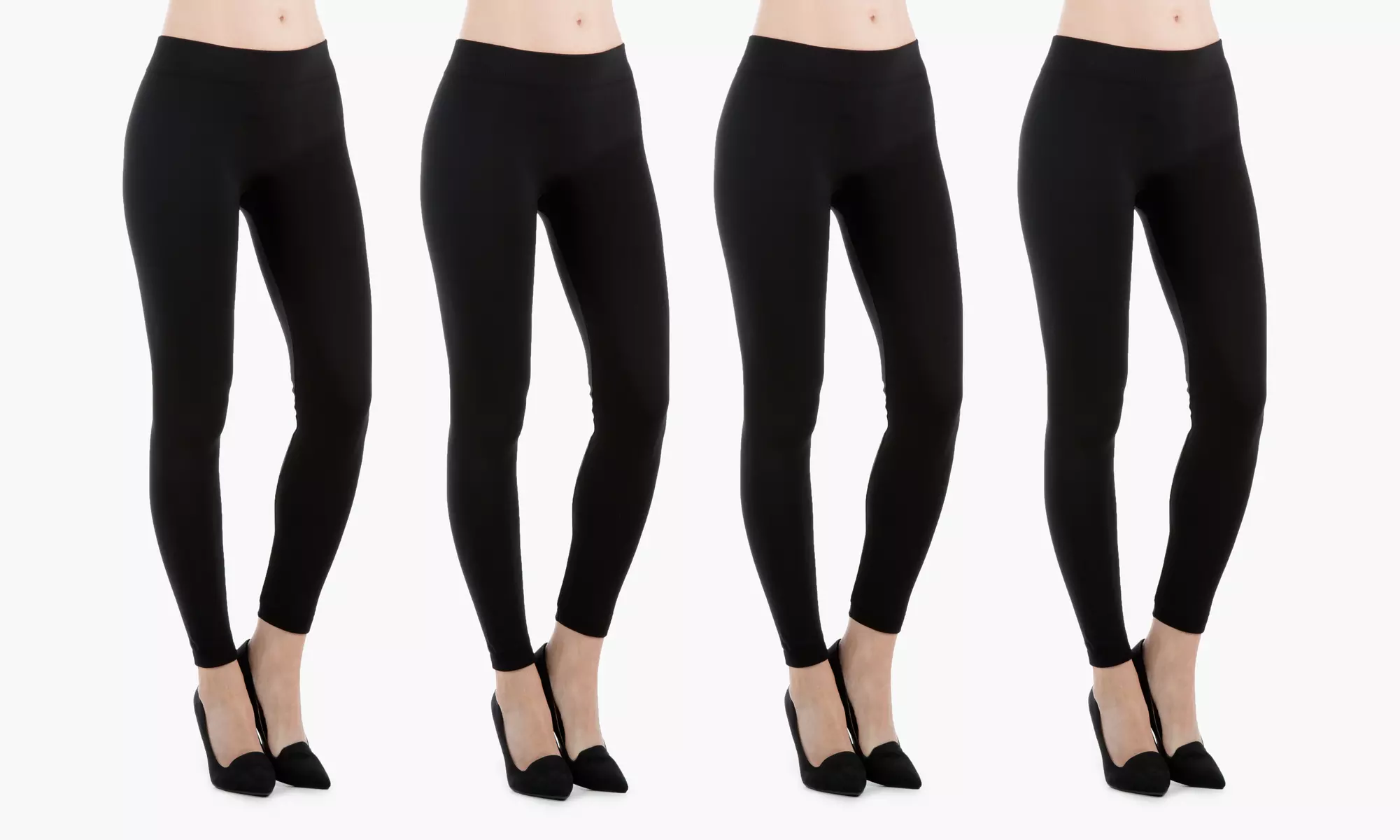 Sociology Women's Queen Fleece-Lined Leggings (4-Pack) | Groupon Exclusive (One Size & M/L) - Primary Image
