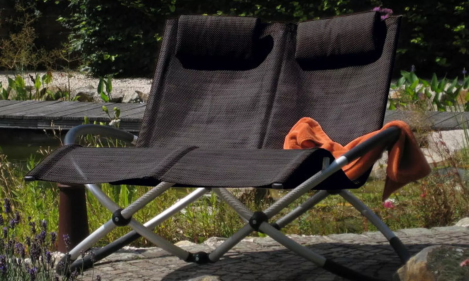 Leco Duo-Sonnenschaukelstuhl in Schwarz - Primary Image