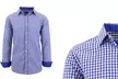 Galaxy by Harvic Men's Long Sleeve Slim-Fit Gingham Dress Shirts (S-2XL) - Second Medium