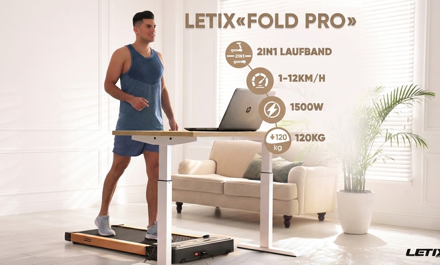 Image 4: Tapis roulant 2-in-1 “FoldPro” di LetixSports®