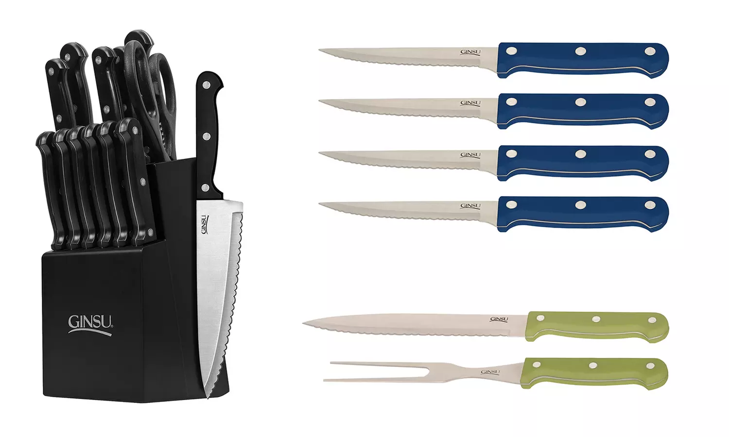 Ginsu Essential Series Knife Sets (2-, 4-, or 14-Piece) - Primary Image